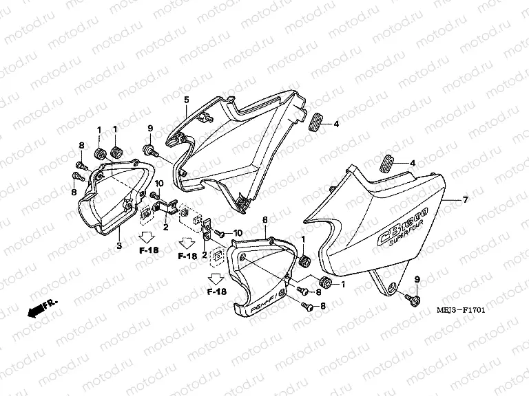 F-17-1 SIDE COVER (CB1300 / A / S / SA)