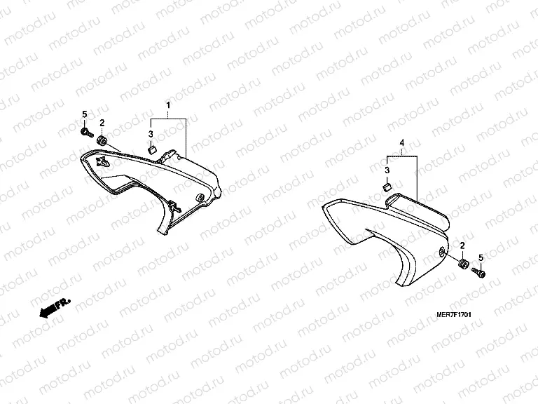 F-17-1 SIDE COVER (CBF600S8 / SA8 / N8 / NA8)