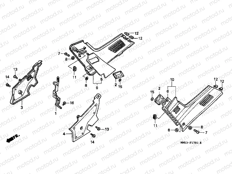 F-17-1 SIDE COVER (CBR1000FK)