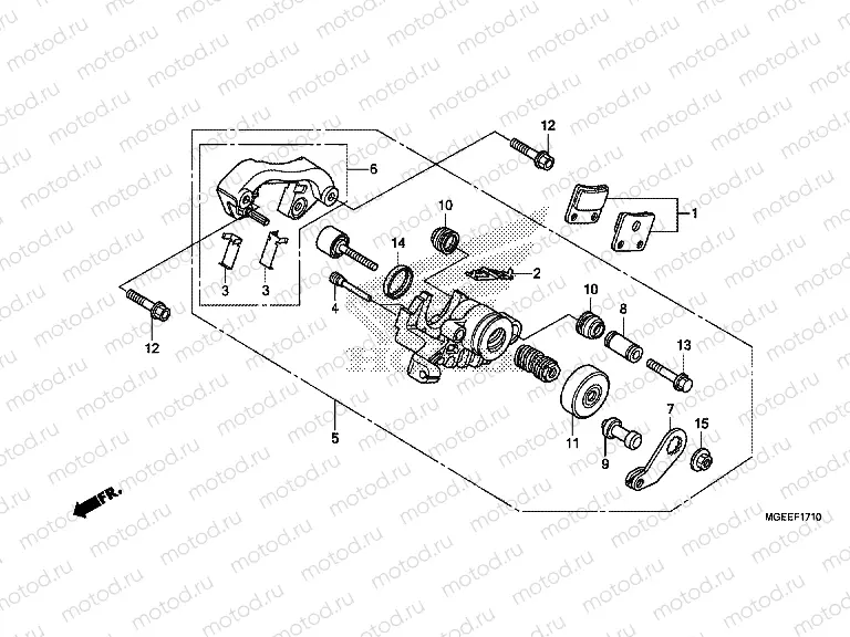 F-17-10 PARKING BRAKE BRAKE CALIPER