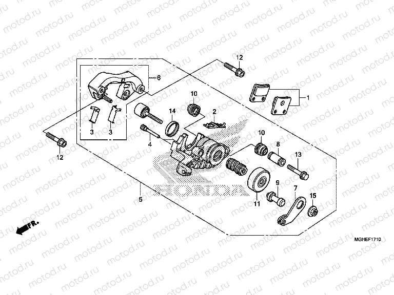 F-17-10 PARKING BRAKE BRAKE CALIPER