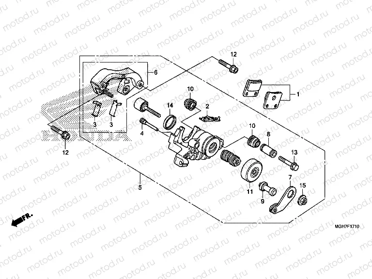 F-17-10 PARKING BRAKE BRAKE CALIPER