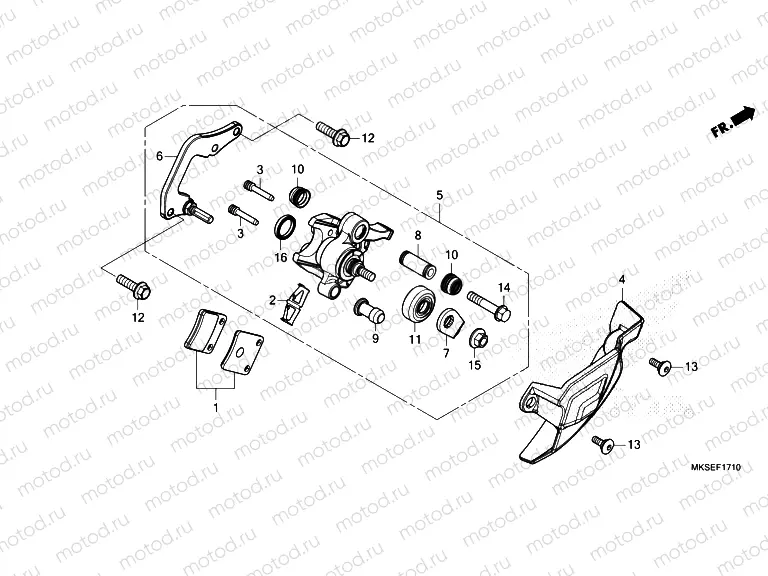 F-17-10 PARKING BRAKE CALIPER