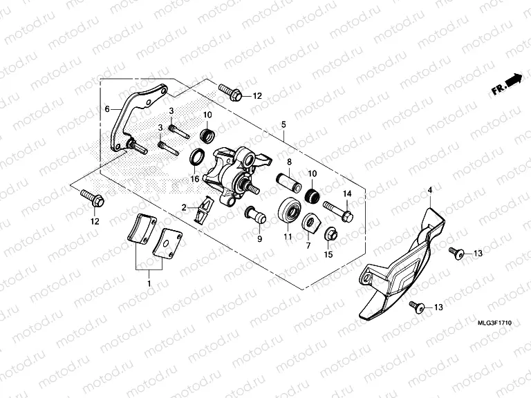 F-17-10 PARKING BRAKE CALIPER