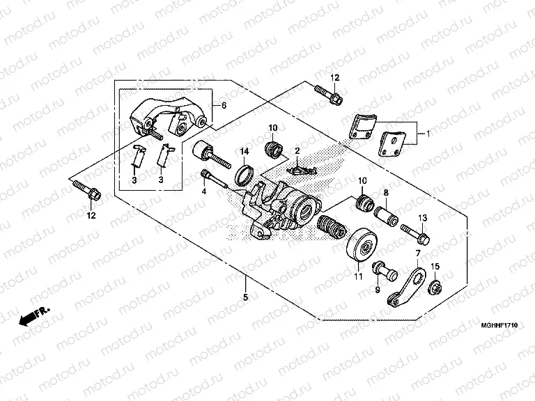 F-17-10 PARKING BRAKE CALIPER