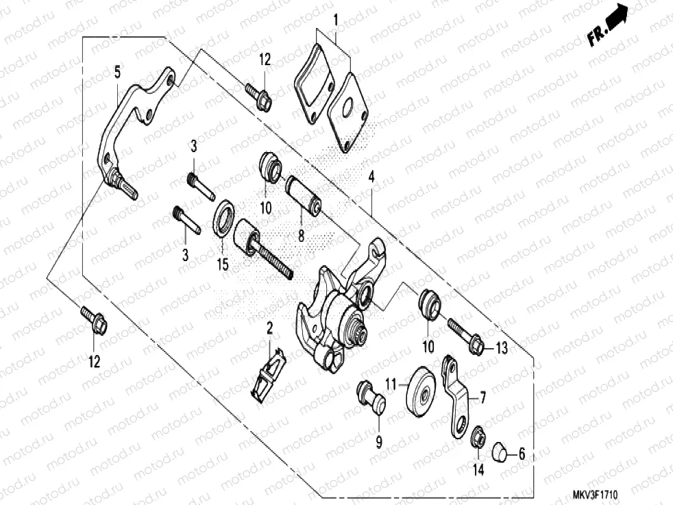 F-17-10 PARKING BRAKE CALIPER