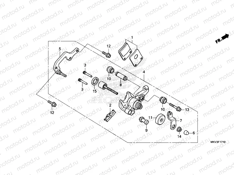 F-17-10 PARKING BRAKE CALIPER