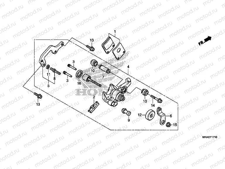 F-17-10 PARKING BRAKE CALIPER