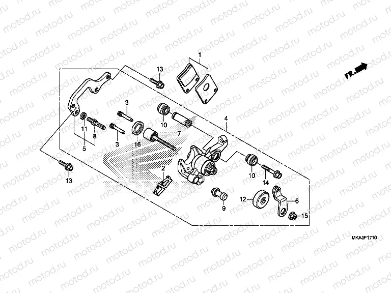 F-17-10 PARKING BRAKE CALIPER