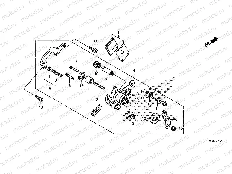 F-17-10 PARKING BRAKE CALIPER