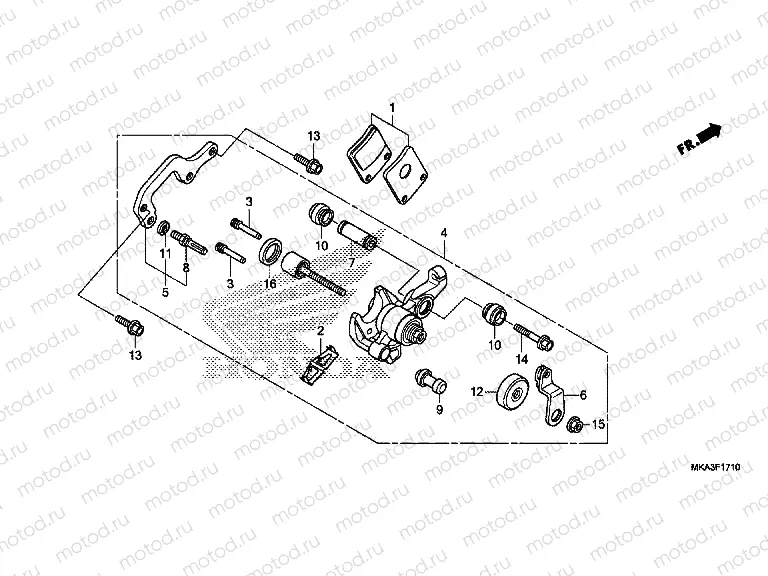 F-17-10 PARKING BRAKE CALIPER