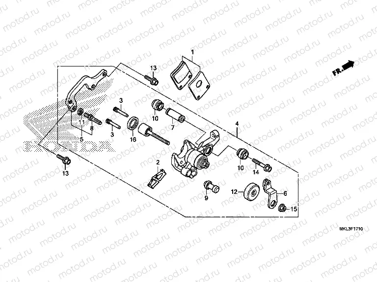 F-17-10 PARKING BRAKE CALIPER