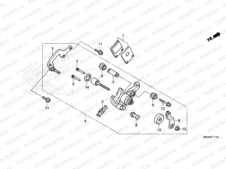F-17-10 PARKING BRAKE CALIPER