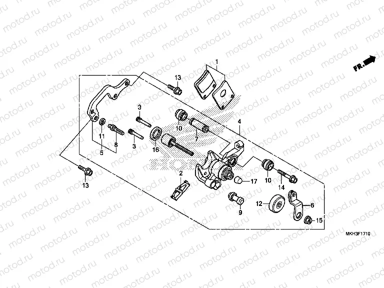 F-17-10 PARKING BRAKE CALIPER