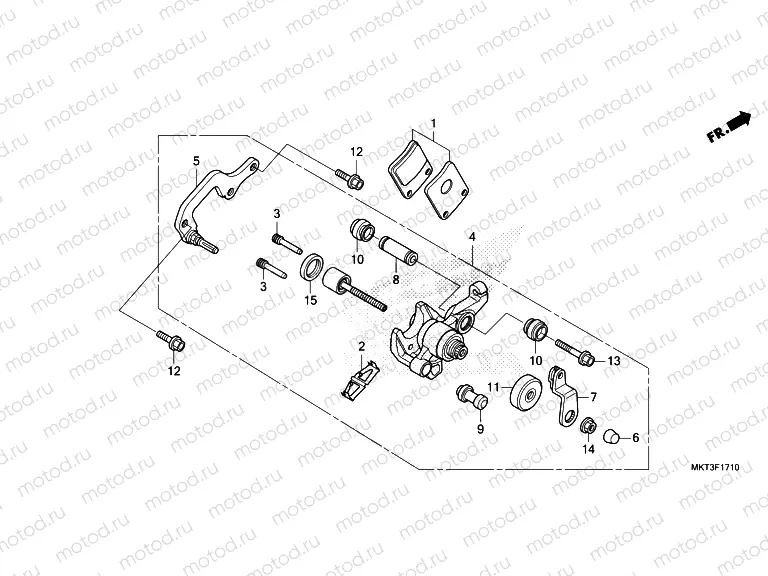 F-17-10 PARKING BRAKE CALIPER