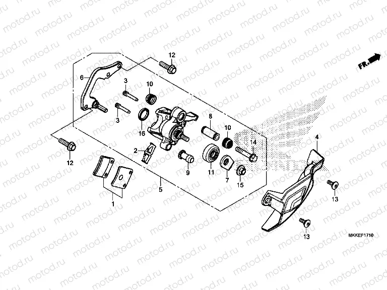 F-17-10 PARKING BRAKE CALIPER