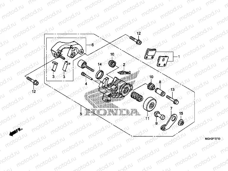 F-17-10 REAR BRAKE CALIPER (PARKING)