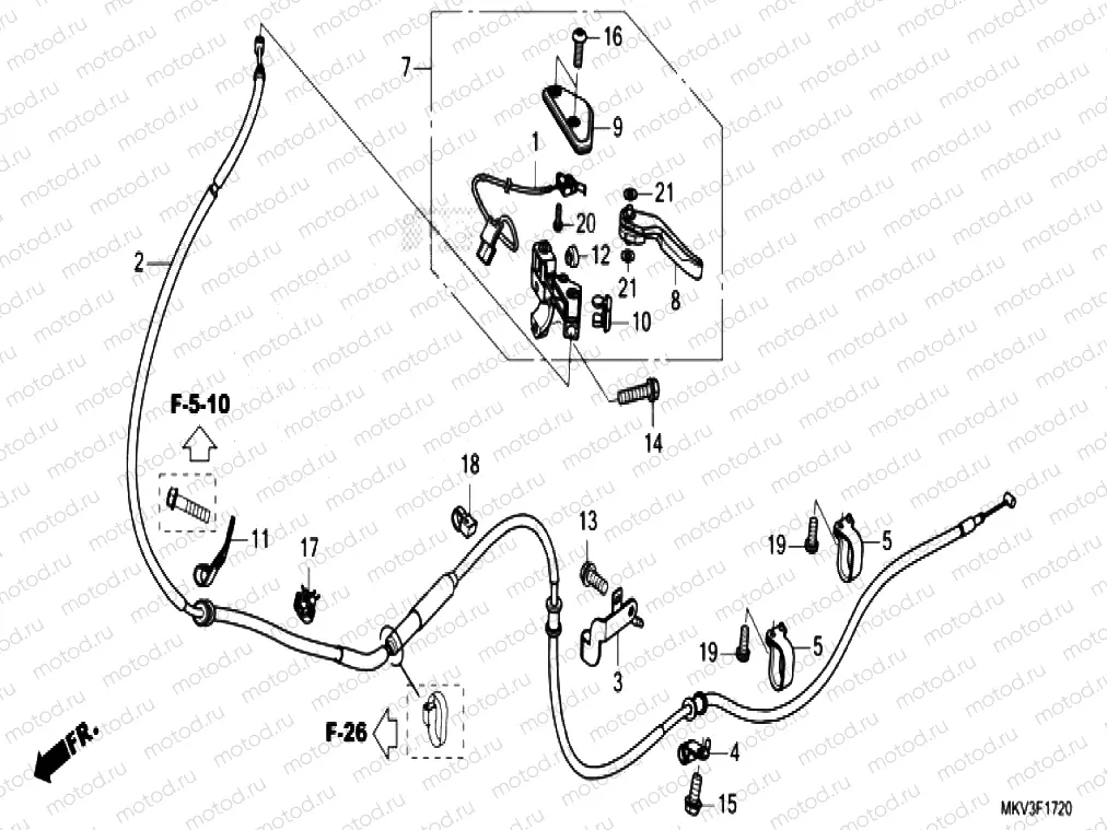 F-17-20 PARKING BRAKE LEVER
