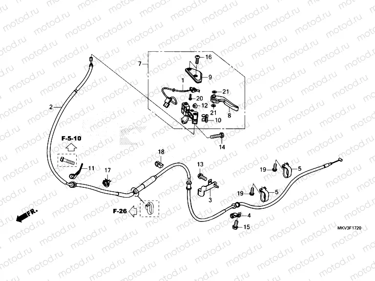 F-17-20 PARKING BRAKE LEVER
