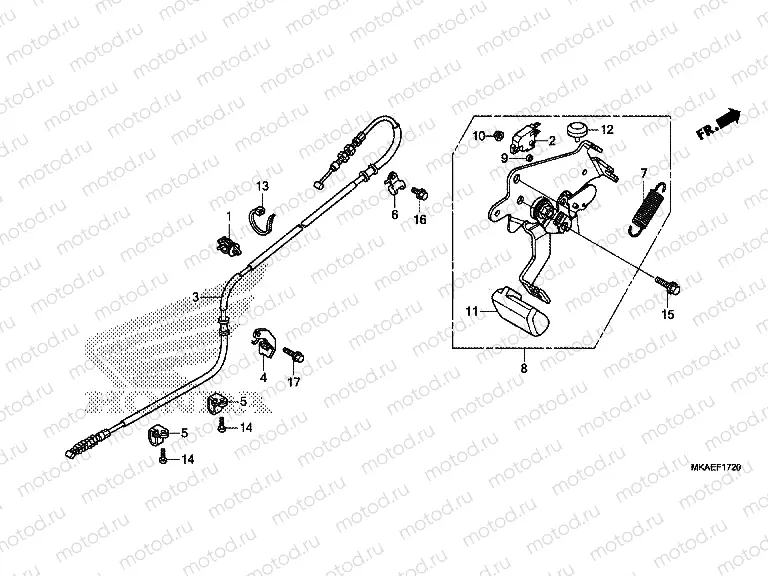 F-17-20 PARKING BRAKE LEVER