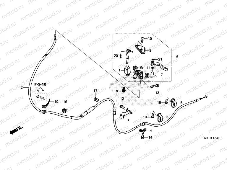 F-17-20 PARKING BRAKE LEVER
