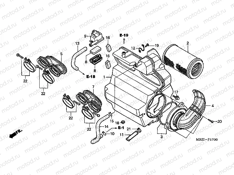 F-17 AIR FILTER (CB600F2 / F22)