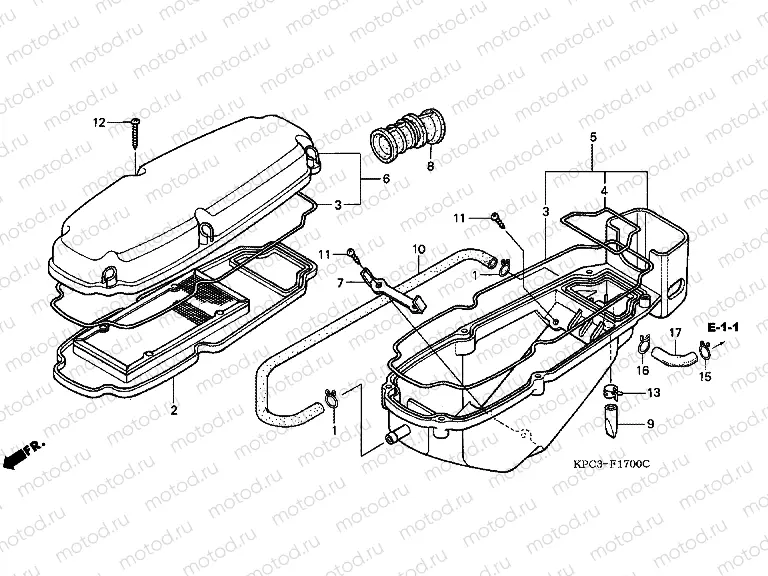 F-17 AIR FILTER (XL125V1 / 2/3/4/5/6)