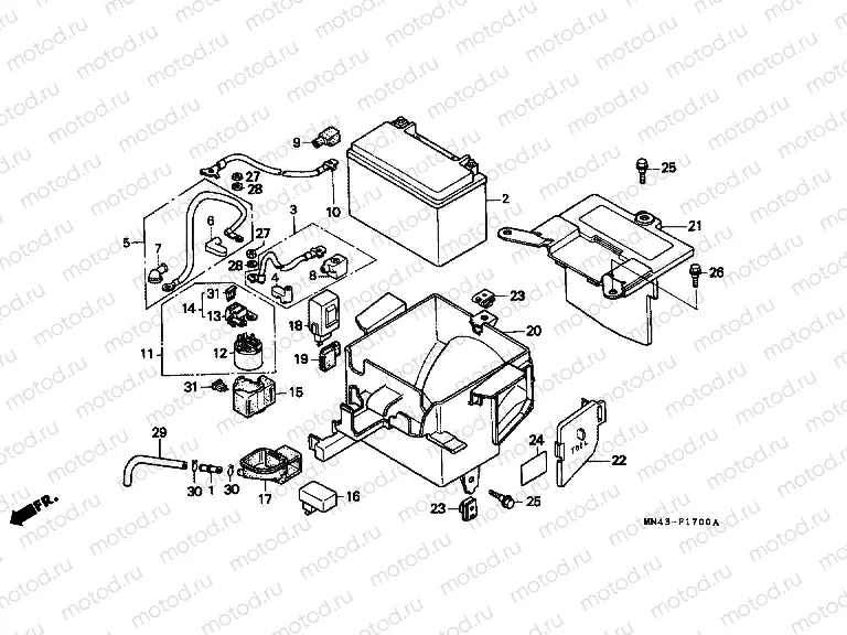 F-17 BATTERY / BATTERY HOUSING