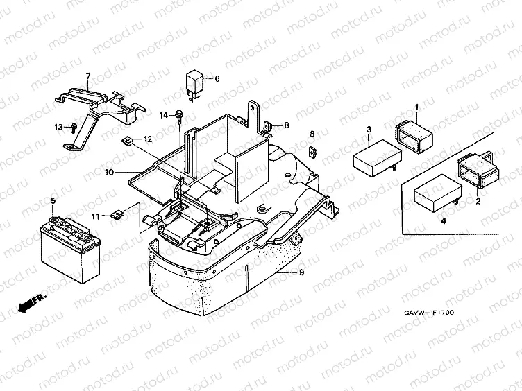 F-17 BATTERY / REAR FENDER