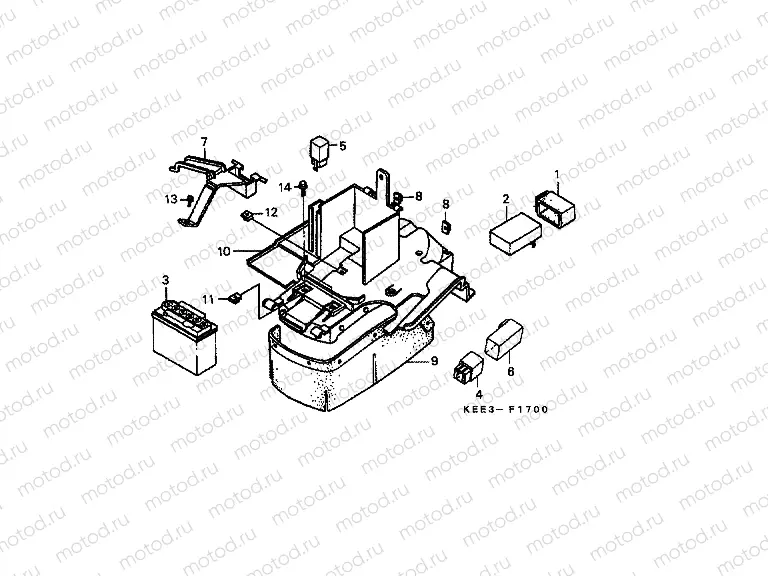 F-17 BATTERY / REAR FENDER