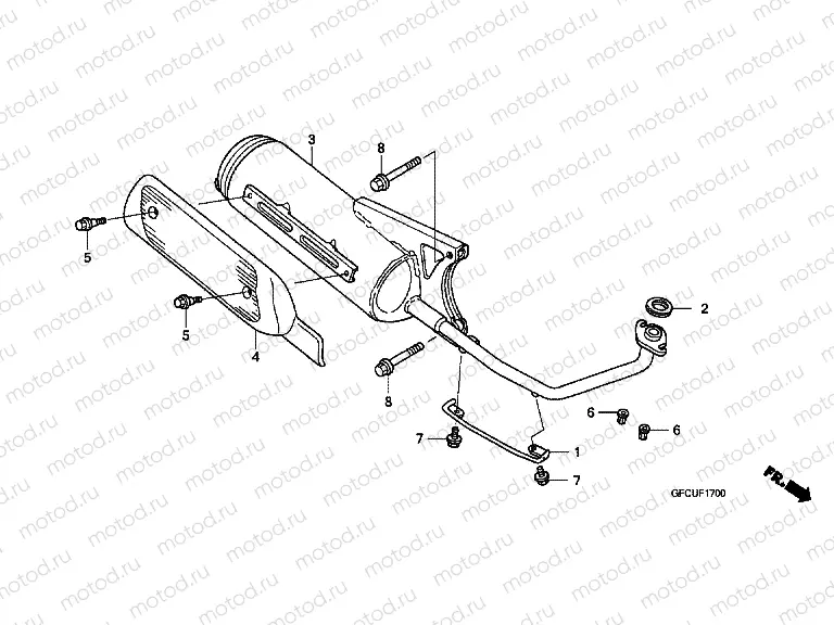 F-17 EXHAUST DRUM (NVS502SH / 3SH / 4SH6)