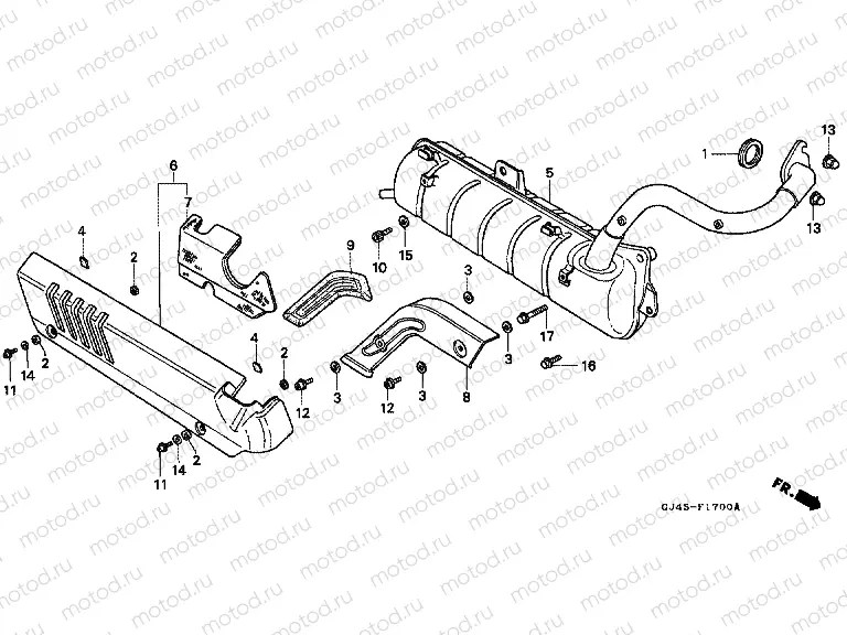 F-17 EXHAUST DRUM (SH75H / K / M)