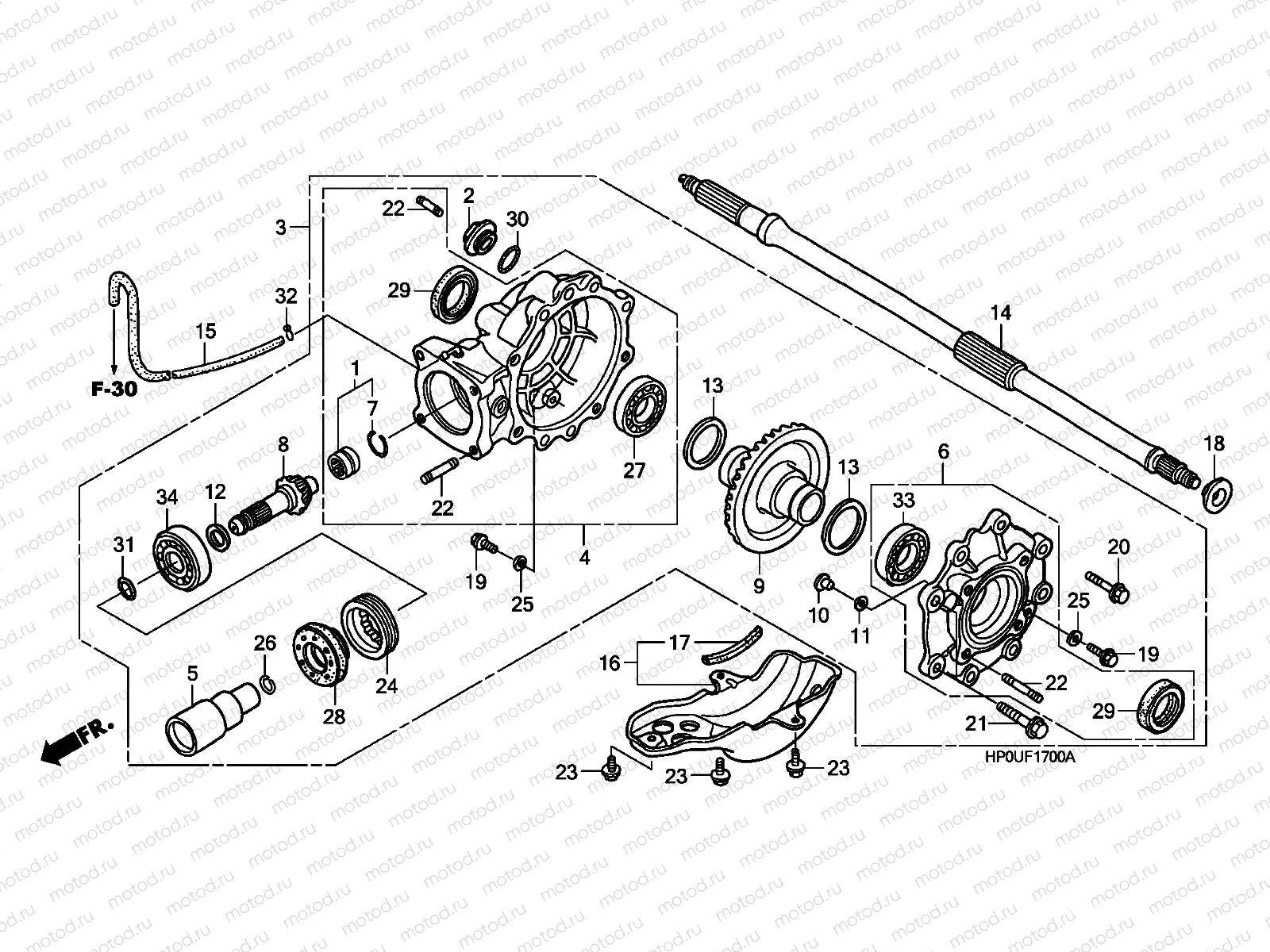 F-17 FINAL DRIVEN GEAR