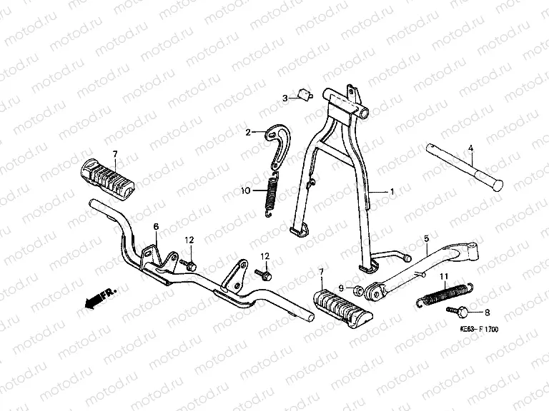 F-17 FOOTREST / SUPPORT