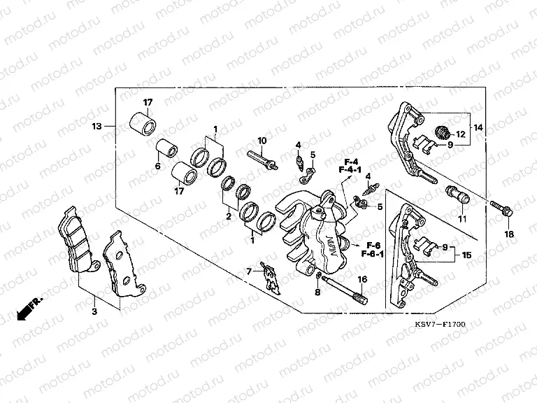 F-17 FRONT BRAKE CALIPER