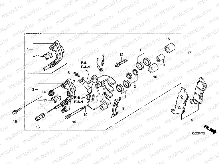 F-17 FRONT BRAKE CALIPER