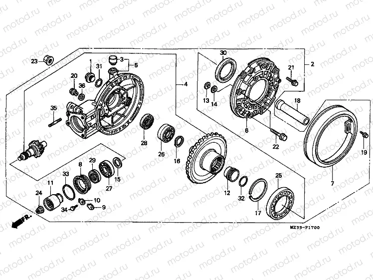 F-17 MAIN GEAR DRIVE GEAR
