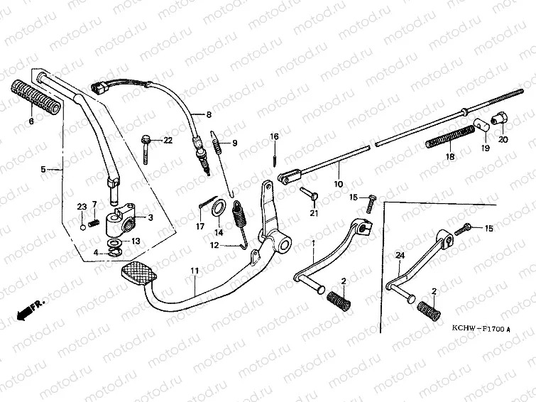 F-17 PEDAL / PULSE ARM LEVER