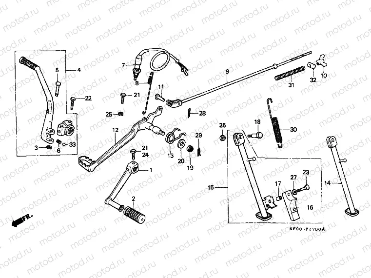 F-17 PEDAL / PULSE ARM LEVER