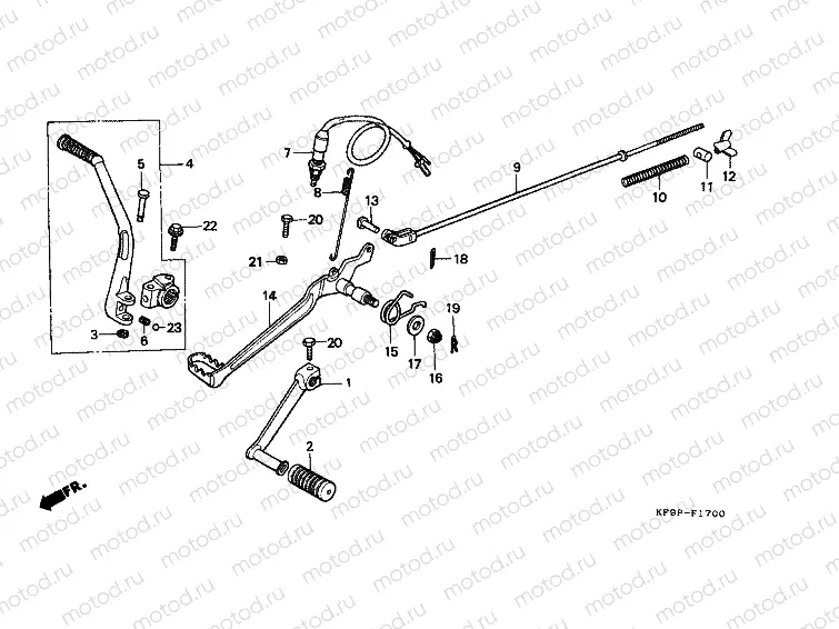 F-17 PEDAL / PULSE ARM LEVER