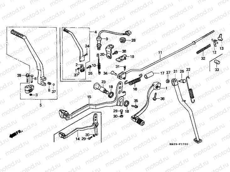 F-17 PEDAL / PULSE ARM LEVER