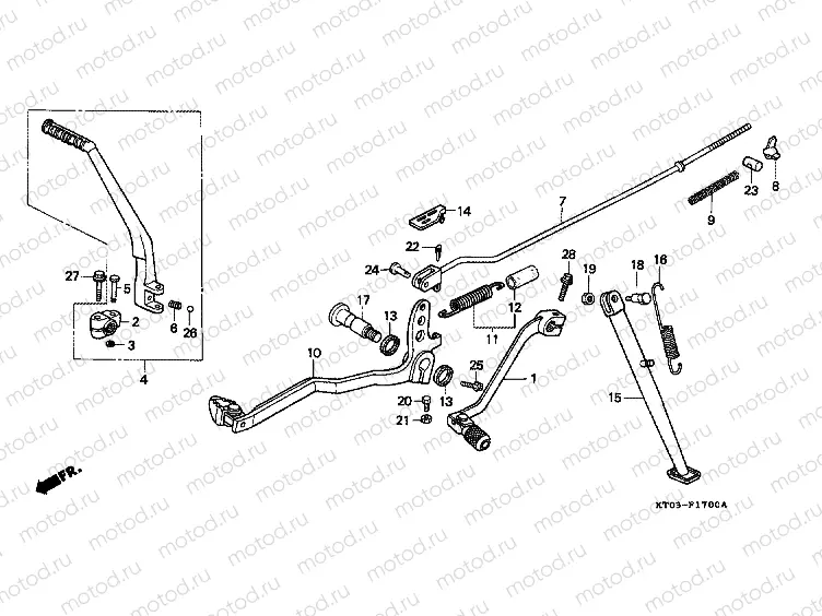 F-17 PEDAL / PULSE ARM LEVER