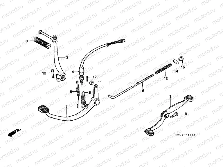 F-17 PEDAL / PULSE ARM LEVER