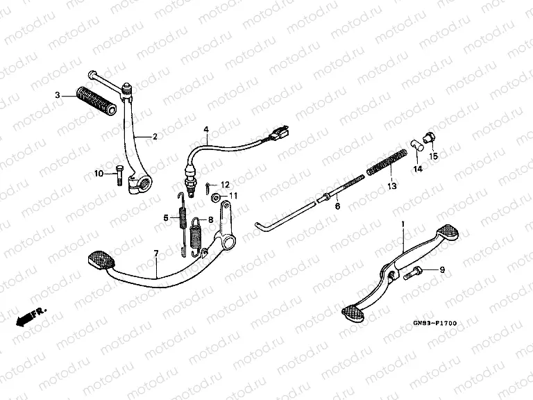 F-17 PEDAL / PULSE ARM LEVER