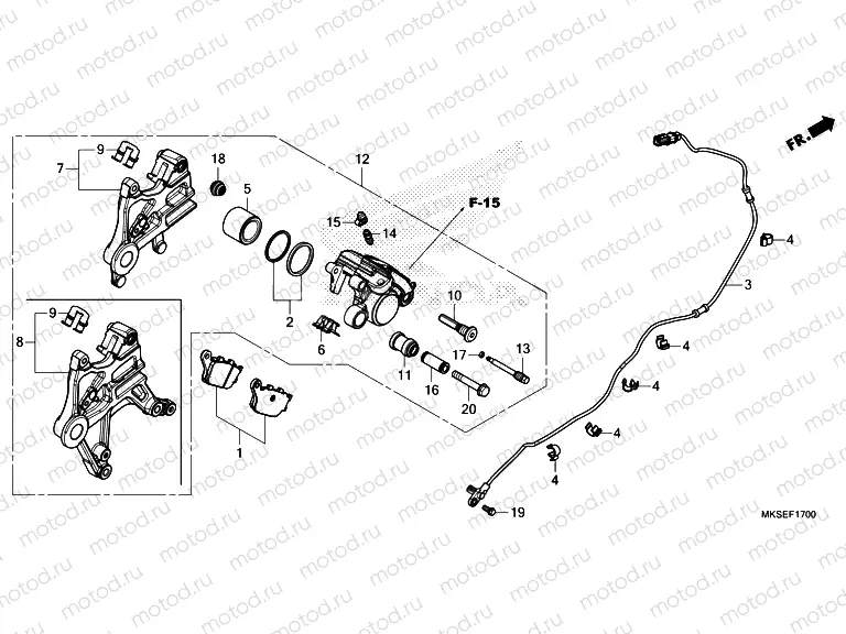 F-17 REAR BRAKE CALIPER