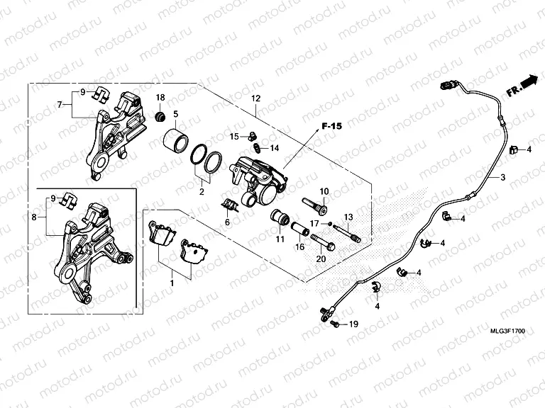 F-17 REAR BRAKE CALIPER
