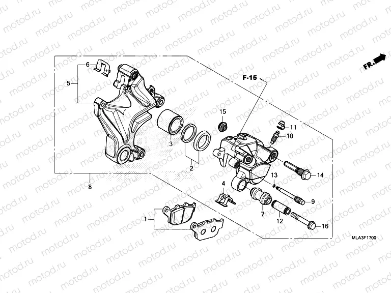 F-17 REAR BRAKE CALIPER