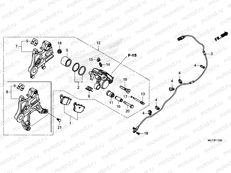 F-17 REAR BRAKE CALIPER