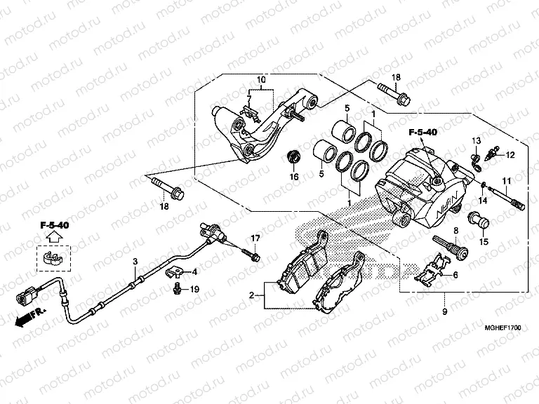 F-17 REAR BRAKE CALIPER