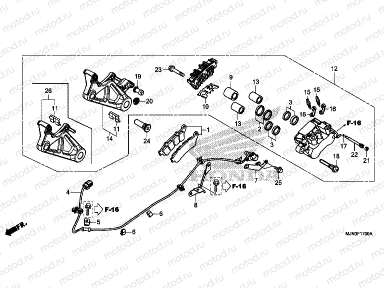 F-17 REAR BRAKE CALIPER